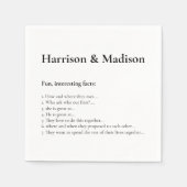 Serviette En Papier Mariage Serif noms Couple Fun Facts papier serviet (Devant)