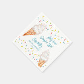 Serviette En Papier Mariage servé avec de la glace (Coin)