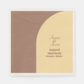 Serviette En Papier Mariage serviettes Mocha Mousse Arrondi (Devant)