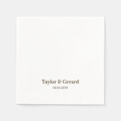 Serviette En Papier Mariage simple (Devant)