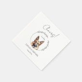 Serviette En Papier Mariage simple berger allemand Cocktail serviettes (Coin)