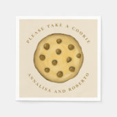 Serviette En Papier Mariage Simple Cute Dessert Chocolat Chip Cookie (Devant)
