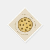 Serviette En Papier Mariage Simple Cute Dessert Chocolat Chip Cookie (Coin)