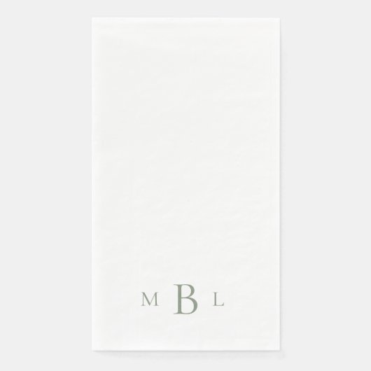 Serviette En Papier Mariage simple de monogramme (Devant)