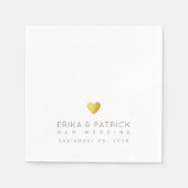 Serviette En Papier Mariage simple et élégamment conçu (Devant)