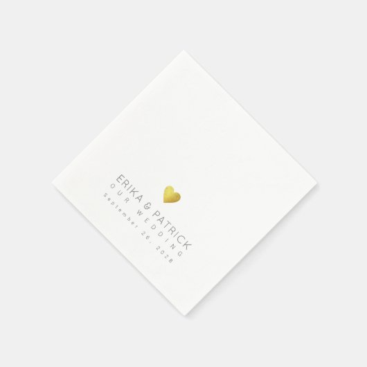 Serviette En Papier Mariage simple et élégamment conçu (Coin)