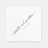 Serviette En Papier Mariage simple et élégant (Devant)