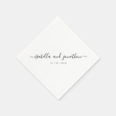 Serviette En Papier Mariage simple et élégant (Coin)