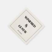 Serviette En Papier Mariage simple et élégant (Coin)