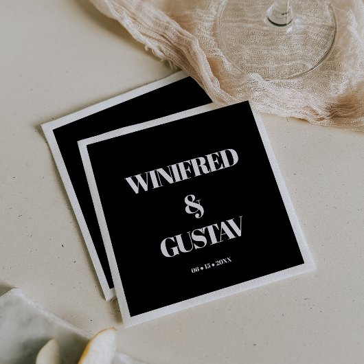 Serviette En Papier Mariage simple et élégant