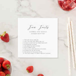 Serviette En Papier Mariage Simple Moderne