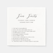 Serviette En Papier Mariage Simple Moderne (Devant)