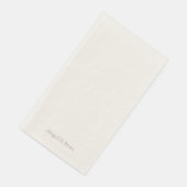 Serviette En Papier Mariage simple personnalisé Cream & Gold (Coin)