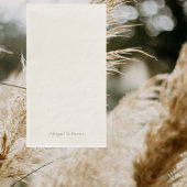 Serviette En Papier Mariage simple personnalisé Cream & Gold