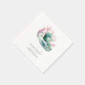 Serviette En Papier Mariage simple plage personnalisé (Coin)