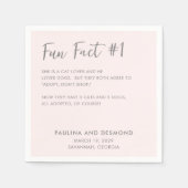 Serviette En Papier Mariage simple rose moderne (Devant)