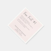 Serviette En Papier Mariage simple rose moderne (Coin)