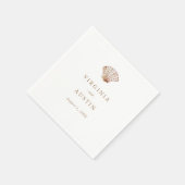 Serviette En Papier Mariage simple Seashell (Coin)