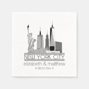 Serviette En Papier Mariage Skyline de New York