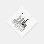 Serviette En Papier Mariage Skyline de New York (Coin)