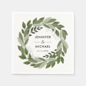 Serviette En Papier Mariage Sprigs Cocktail Napkins (Devant)