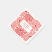 Serviette En Papier mariage super moderne marguerite rose (Coin)