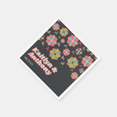 Serviette En Papier Mariage Super rétro de la puissance 70 (Coin)