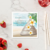 Serviette En Papier Mariage sur la plage | Personnalisez (En situation)