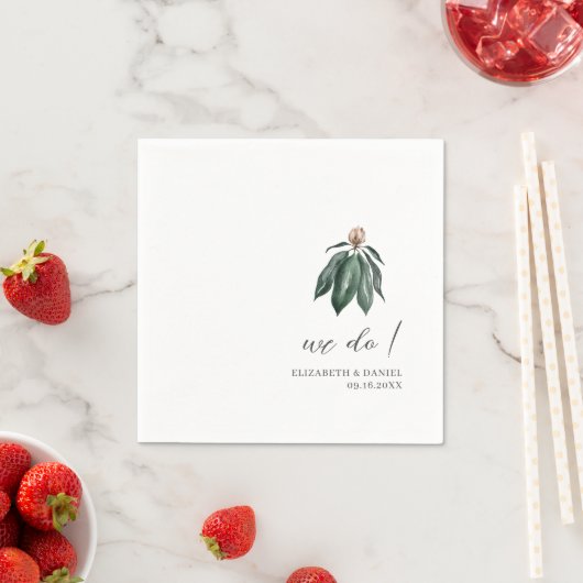 Serviette En Papier Mariage sur mesure botanique tropical (En situation)