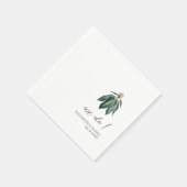 Serviette En Papier Mariage sur mesure botanique tropical (Coin)