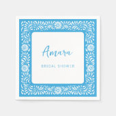SERVIETTE EN PAPIER MARIAGE TALAVERA BLEU (Devant)