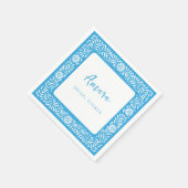 SERVIETTE EN PAPIER MARIAGE TALAVERA BLEU (Coin)