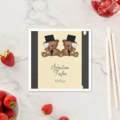 Serviette En Papier Mariage Teddy Bear Grooms (En situation)