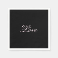 Mariage tendance Love Calligraphie Script noir