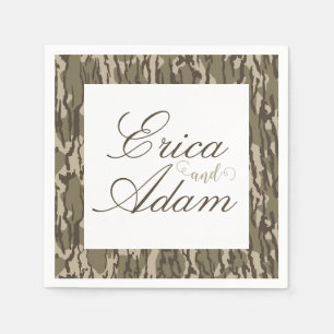 Serviette En Papier Mariage Thématique de Chasse Camo Bottom Lands