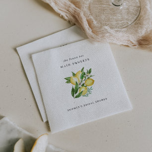 Serviette En Papier Mariage Thème Citron : La Fête de la Mariée