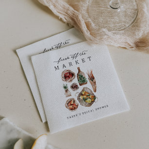 Serviette En Papier Mariage Thème Marché Fermier