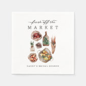 Serviette En Papier Mariage Thème Marché Fermier (Devant)
