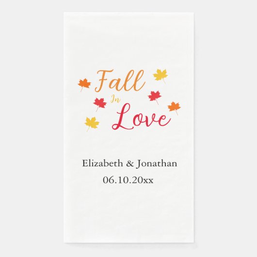 Serviette En Papier Mariage Tomber Amoureux (Devant)