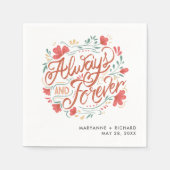 Serviette En Papier Mariage toujours pour la typographie (Devant)