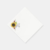Serviette En Papier Mariage tournesol (Coin)
