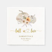 Serviette En Papier Mariage Tournesol Citrouille Tomber en Amour Showe (Devant)