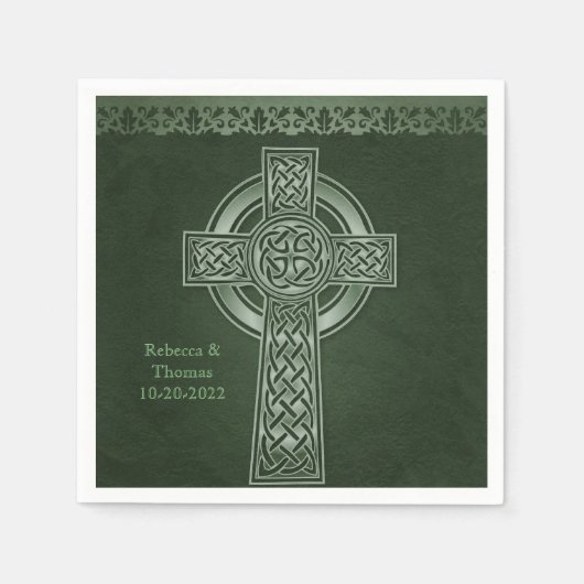 Serviette En Papier Mariage traditionnel irlandais de croix celtique (Devant)