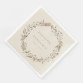 Serviette En Papier Mariage traditionnel rustique et élégant (Coin)