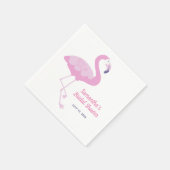 Serviette En Papier Mariage Tropical avec Flamant Rose Mignon (Coin)