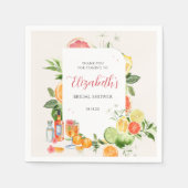 Serviette En Papier Mariage Tropical Citronné (Devant)