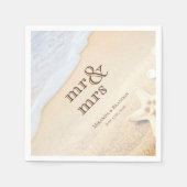 Serviette En Papier Mariage tropical de plage de Starfish (Devant)