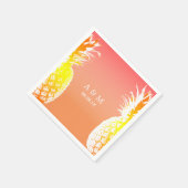 Serviette En Papier Mariage tropical des ananas hawaïens (Coin)