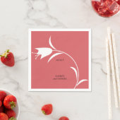 SERVIETTE EN PAPIER MARIAGE TULIP BLANC MOD (En situation)