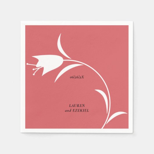 SERVIETTE EN PAPIER MARIAGE TULIP BLANC MOD (Devant)